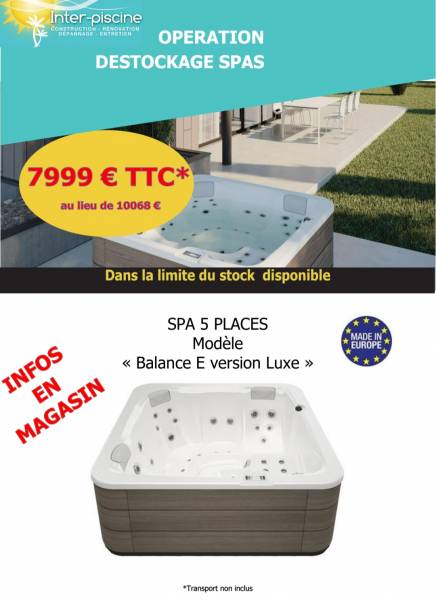 Destockage spa Astralpool 5 places à l'Isle sur la Sorgue dans le Vaucluse et le Lubéron