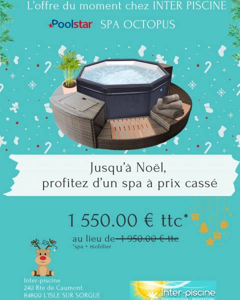 Un cadeau pour Noël, un spa à petit prix à  l'Isle sur la Sorgue dans le Vaucluse et le Lubéron
